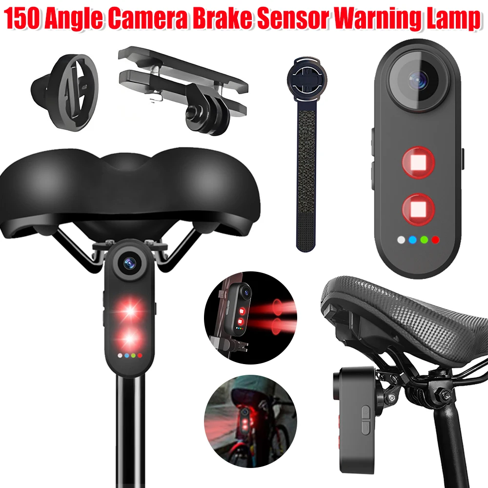 Bike Tail Light With Camera 1080P - Câmera de Bicicleta com Luz Traseira