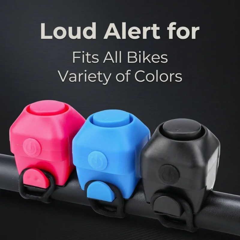 Bike Bell Electronic Loud Horn - Buzina eletrônica para bicicleta, 130 db,