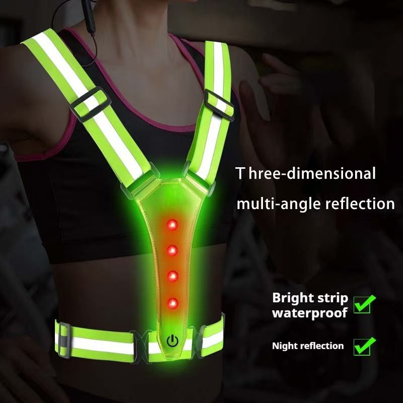 Reflective Cycling Vest High Visibility - Led correndo colete reflexivo brilhante refletor