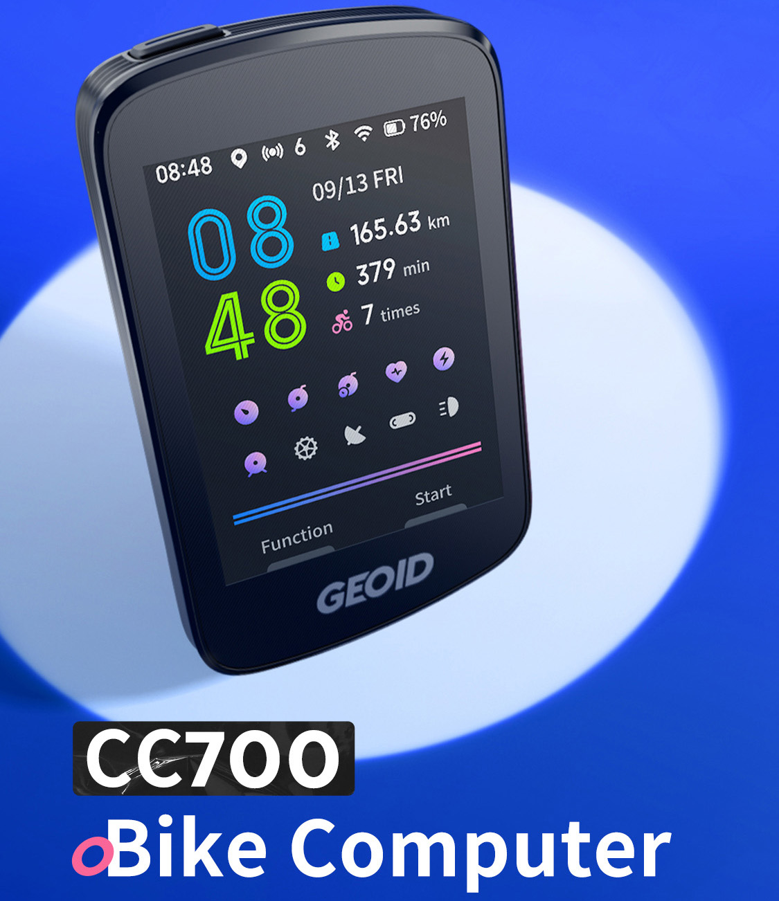 Cycling Computer Gps Wireless Color Screen - GEOID CC700 GPS Computador de bicicleta