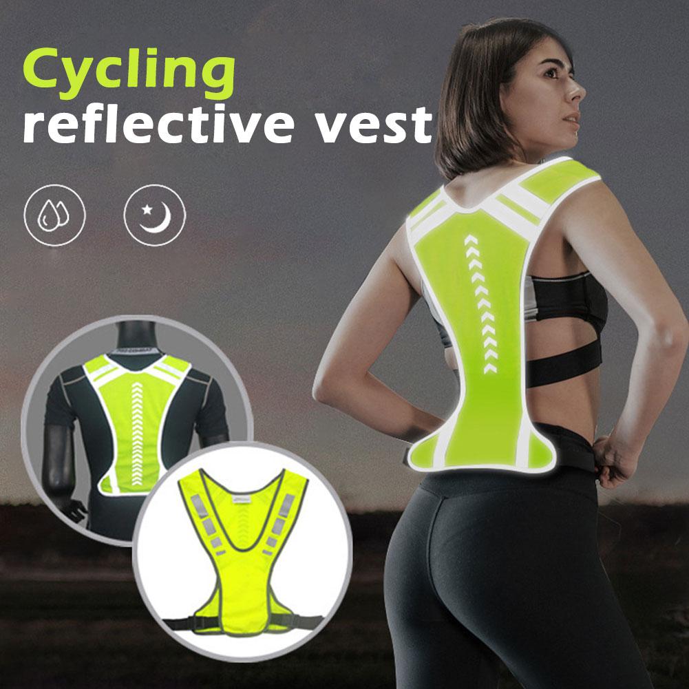 Reflective Cycling Vest High Visibility - Alta visibilidade segurança destaque noite motocicleta