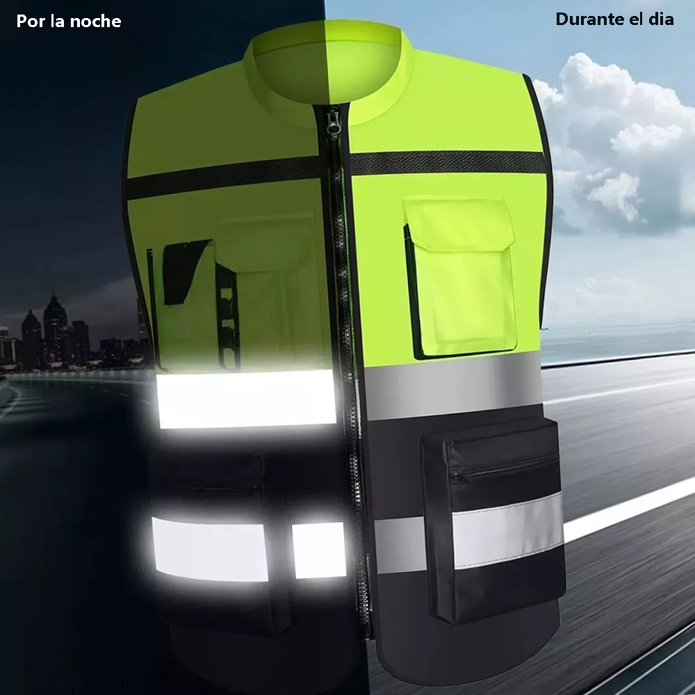 Reflective Cycling Vest High Visibility - Amarelo Alta Visibilidade Colete Refletivo De