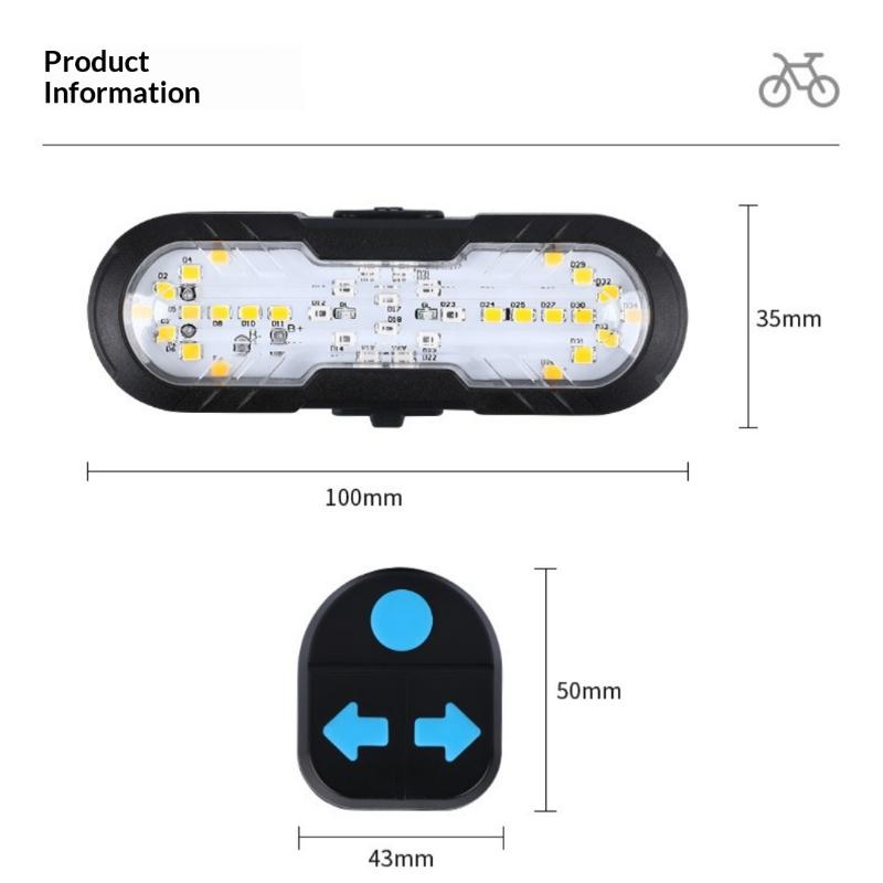 Novo Conjunto de Luz Traseira  - Turn Signal Bike Light Wireless Remote avaliação e preço
