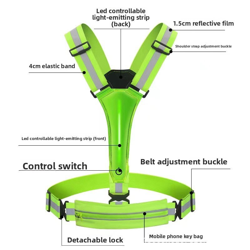 Colete Refletivo LED Luminoso  - Reflective Cycling Vest High Visibility avaliação e preço