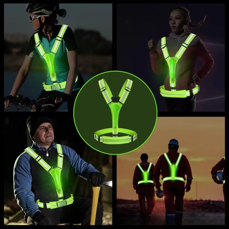 Colete Refletivo LED Luminoso  - Reflective Cycling Vest High Visibility avaliação e preço