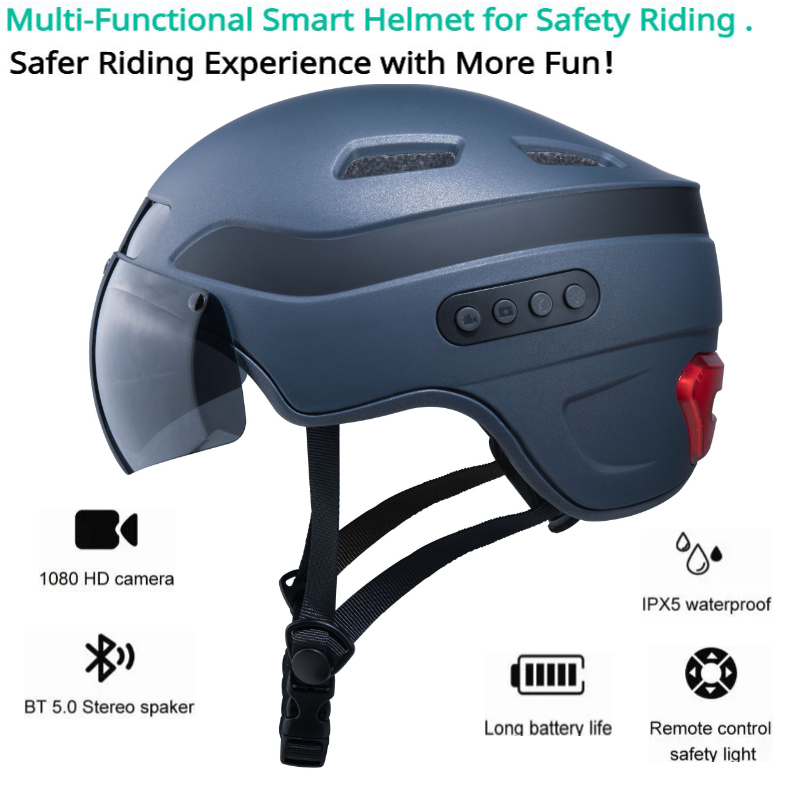 Capacete de bicicleta com câme - Bike Tail Light With Camera 1080P avaliação e preço