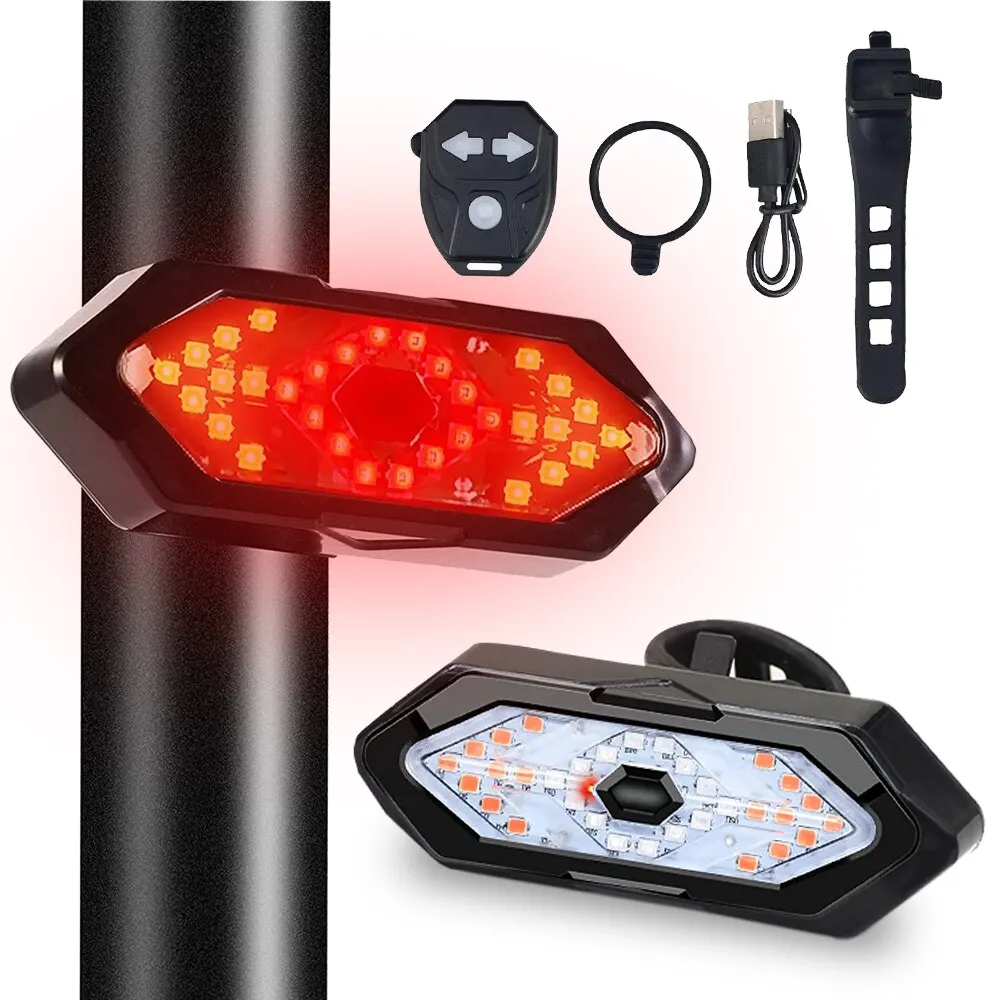 Luz de Sinalização Traseira pa - Turn Signal Bike Light Wireless Remote avaliação e preço