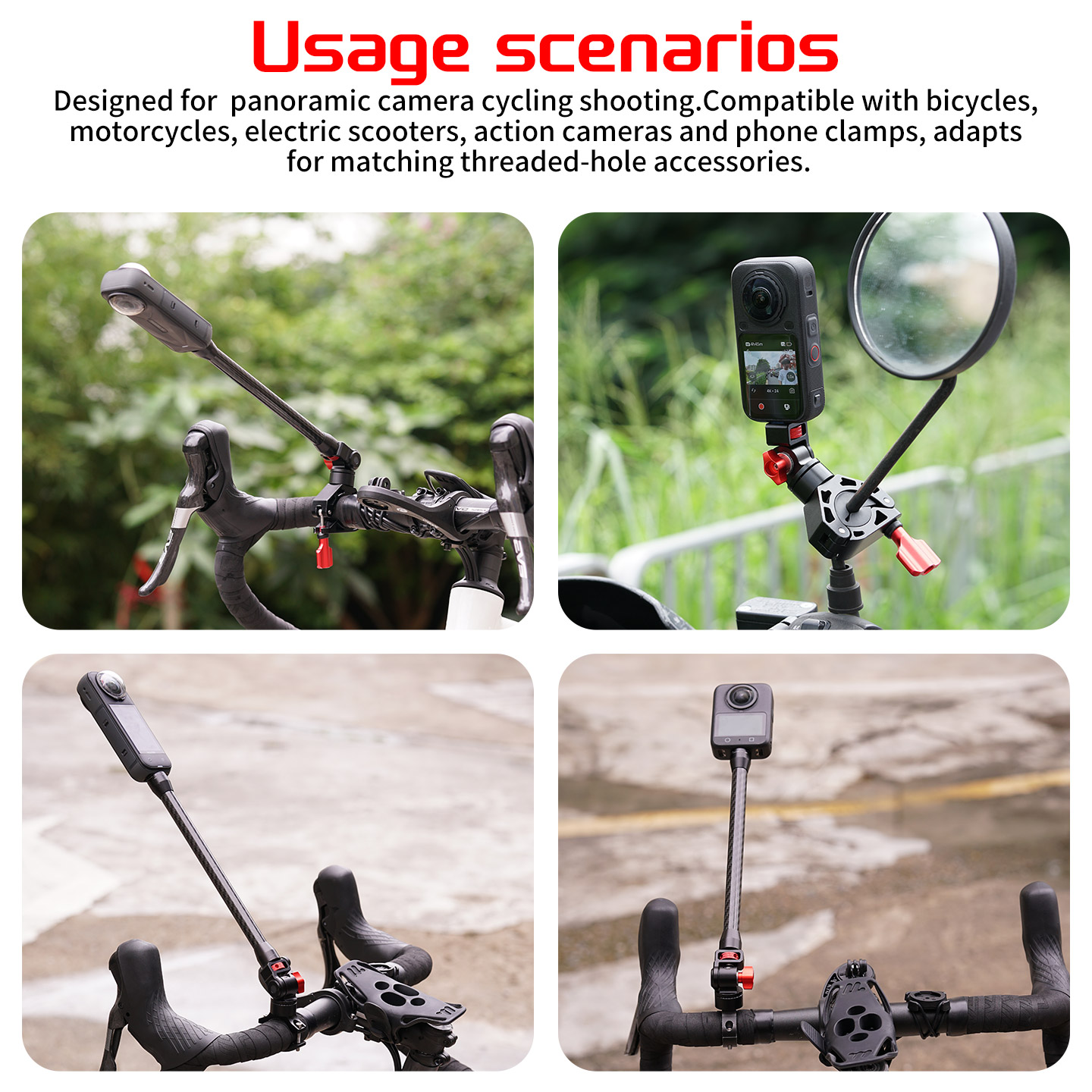 Suporte de Câmera para Guidão  - Action Camera Bike Mount Aluminum avaliação e preço