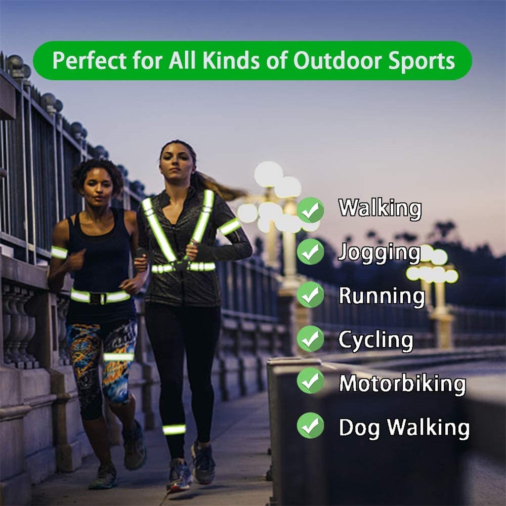 Correias reflexivas noite trab - Reflective Cycling Vest High Visibility avaliação e preço
